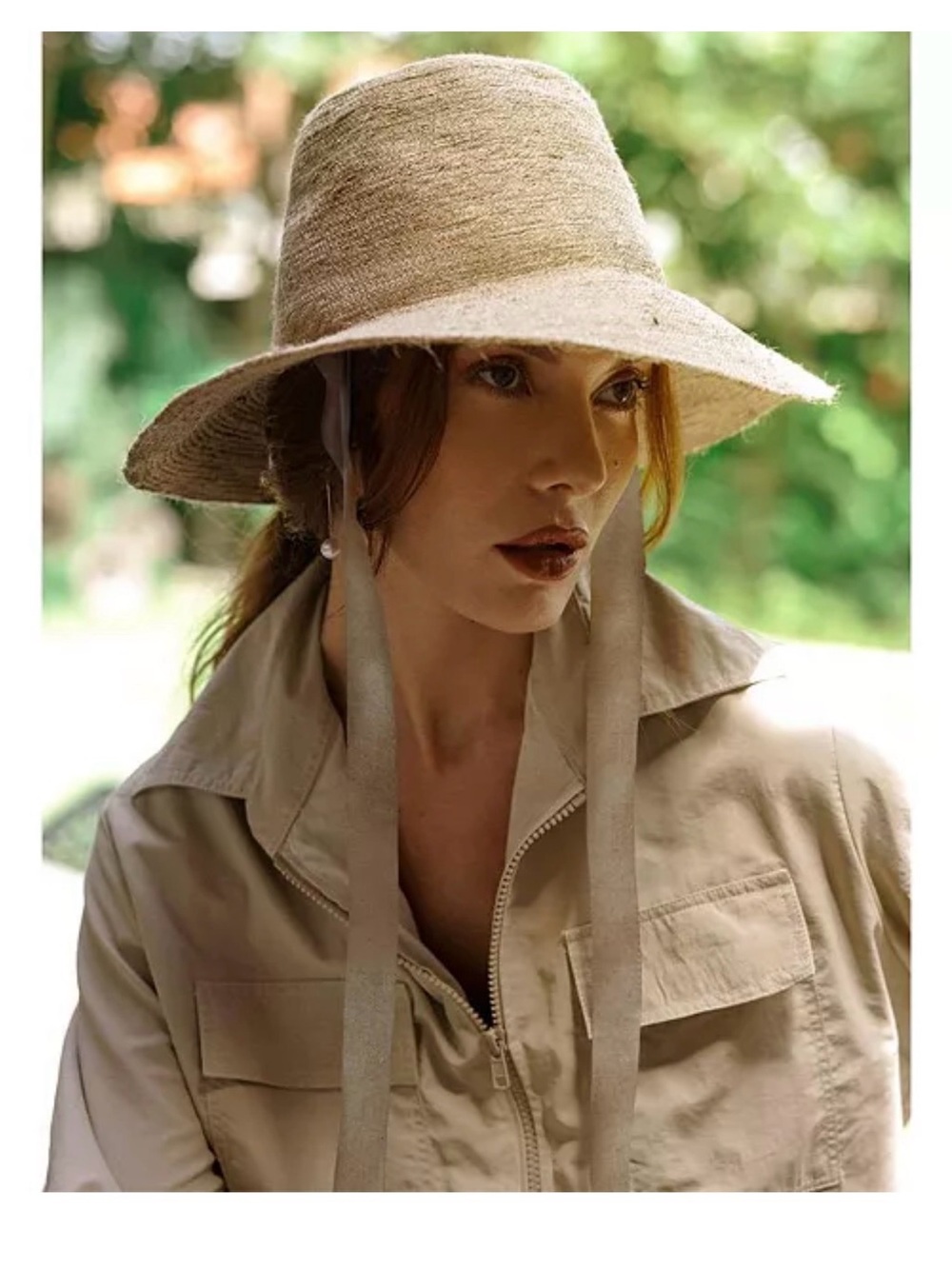 Women’s jute straw Hat - Burnt Sienna size medium - Picture 6 of 8